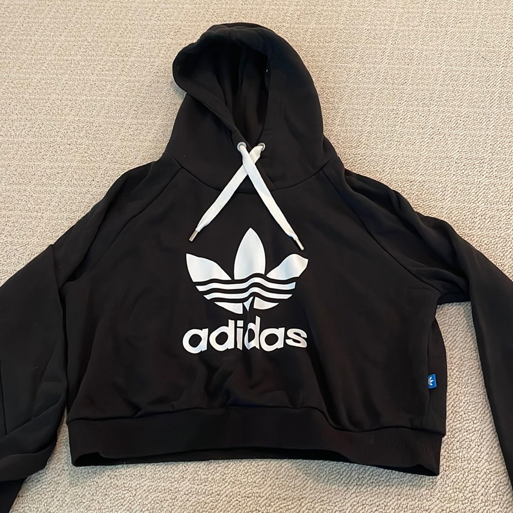 Adidas cropped sweatshirt size large